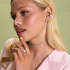 Серебряные серьги кольца Miestilo