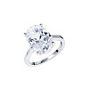 Серебряное кольцо с фианитом в огранке овал Miestilo