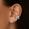Моносерьга серебро 925 гвоздик с буквой М Miestilo