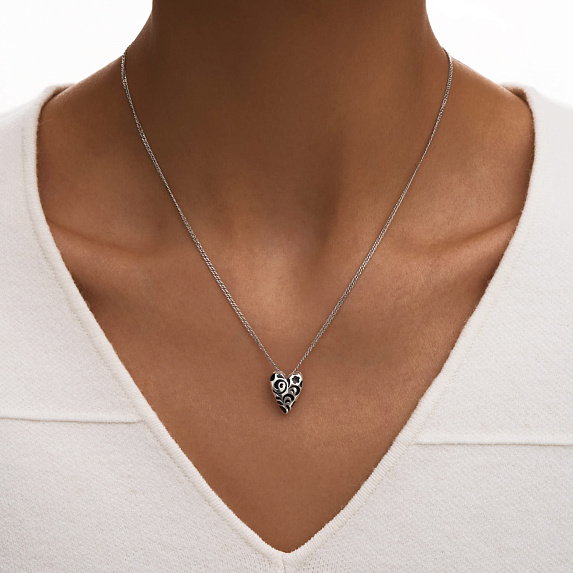 Серебряная цепь родированная Ромб двойной граненый  ширина плетения 1,7 мм D проволоки 0,3 мм Miestilo