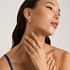Серебряное кольцо с фианитами сердца Miestilo