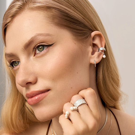 Серьги кольца серебро 925 серебряные конго Miestilo
