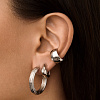 Серьги конго серебро 925 серебряные массивные колечки Miestilo