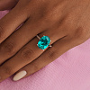 Серебряное кольцо с фианитом в огранке овал Miestilo