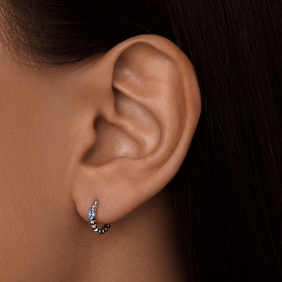 Серьги серебро 925, серьги кольца серебро, серьги конго серебро 925 Miestilo