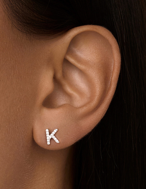 Моносерьга в виде буквы К MIESTILO Miestilo