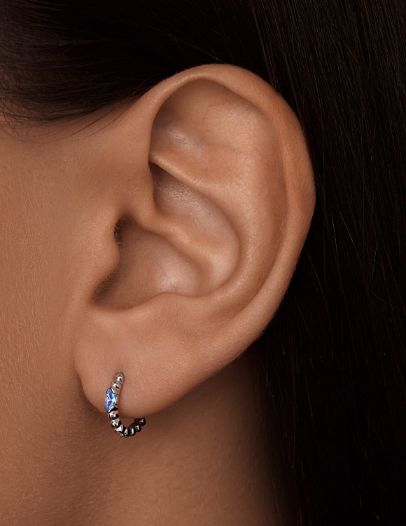 Серьги серебро 925, серьги кольца серебро, серьги конго серебро 925 Miestilo