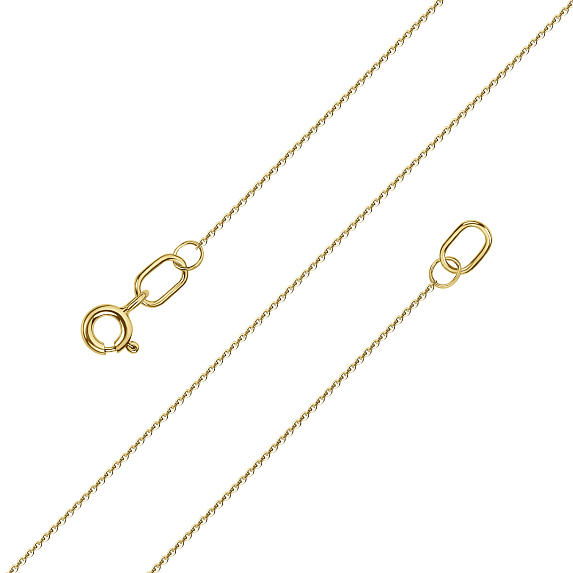 Серебряная цепь Якорная бриль позолоченная ширина плетения 0,9 мм D проволоки 0,25 мм Miestilo