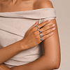 Серебряное кольцо с фианитами сердца Miestilo