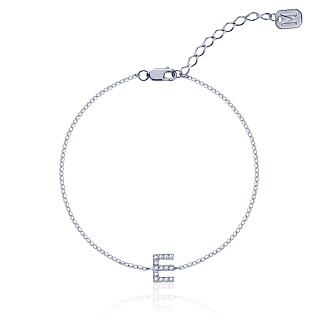 Серебряный браслет с буквой E MIESTILO Miestilo