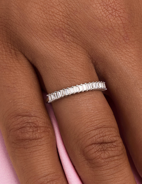 Кольцо женское серебро 925 дорожка из фианитов Miestilo