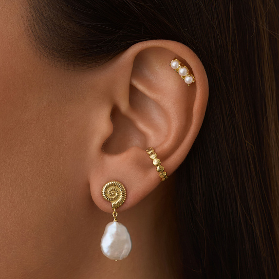 Позолоченный кафф в виде ракушек Miestilo