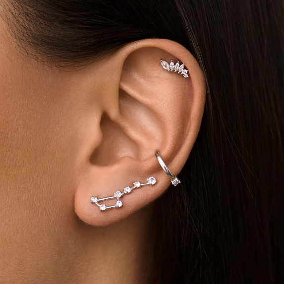 Серьги серебро 925 серебряные клаймберы созвездие Miestilo