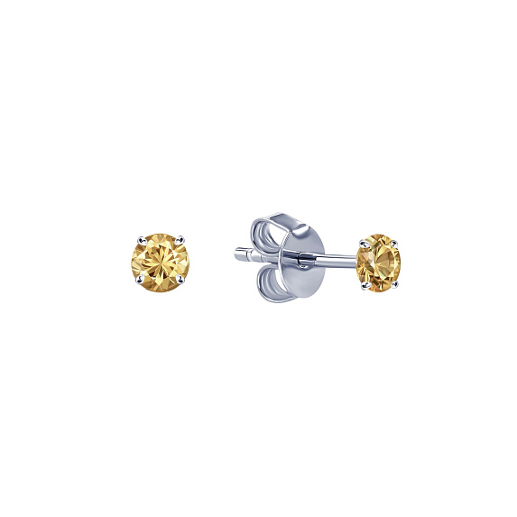 Серьги серебро 925 серебряные гвоздики с камнем Miestilo