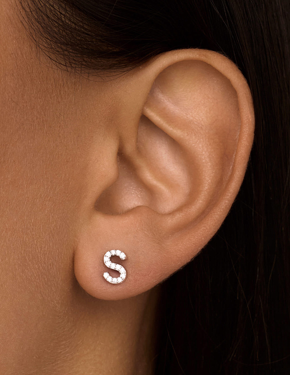 Моносерьга в виде буквы S MIESTILO Miestilo