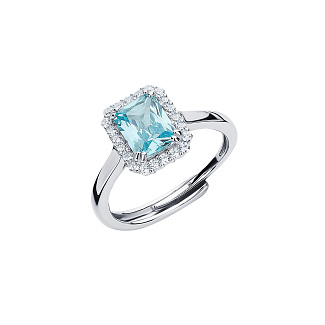 Серебряное кольцо с фианитами Miestilo