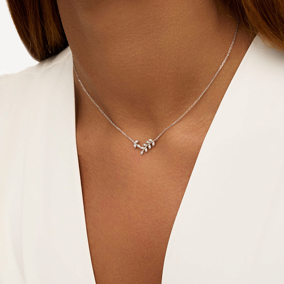 Подвеска серебро 925 на шею веточка Miestilo