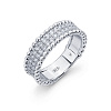 Серебряное широкое кольцо с фианитами Miestilo