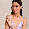 Серебряное колье с фианитом в круглой огранке Miestilo