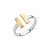 Серебряное кольцо биколор Miestilo