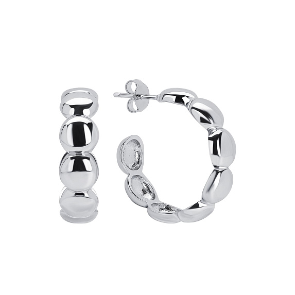 Серьги серебро 925 серебряные гвоздики женские кольца Miestilo
