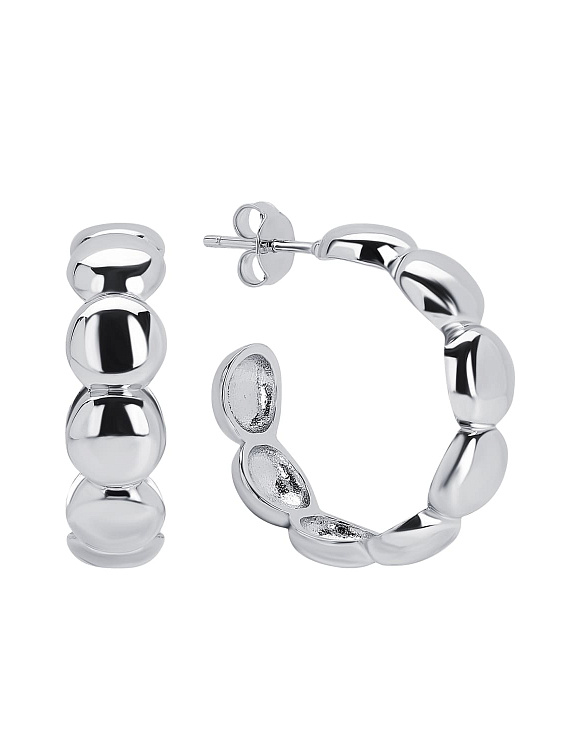 Серьги серебро 925 серебряные гвоздики женские кольца Miestilo  2