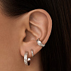 Серьги серебро 925 серебряные гвоздики женские кольца Miestilo