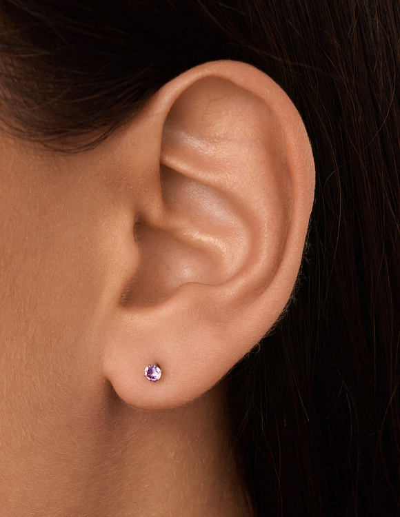 Серьги серебро 925 серебряные гвоздики женские с камнем Miestilo