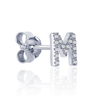Моносерьга в виде буквы М MIESTILO Miestilo