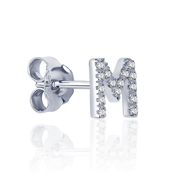 Моносерьга в виде буквы М MIESTILO Miestilo