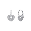 Серьги серебро 925 трансформеры с подвесками сердечками Miestilo