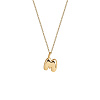 Серебряное колье позолоченое с буквой М bubble small Miestilo