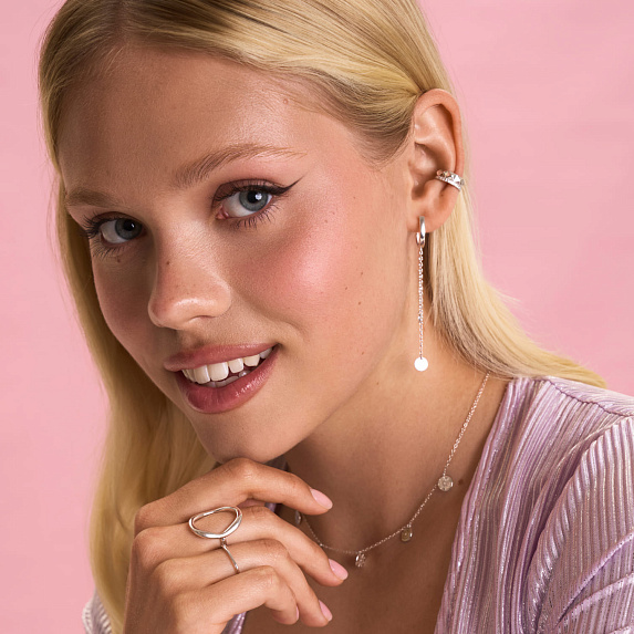 Серебряные серьги с монетками Miestilo