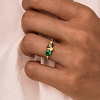 Серебряное кольцо позолоченное с фианитами Miestilo