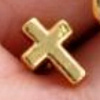 Серебряный пирсинг крест Miestilo