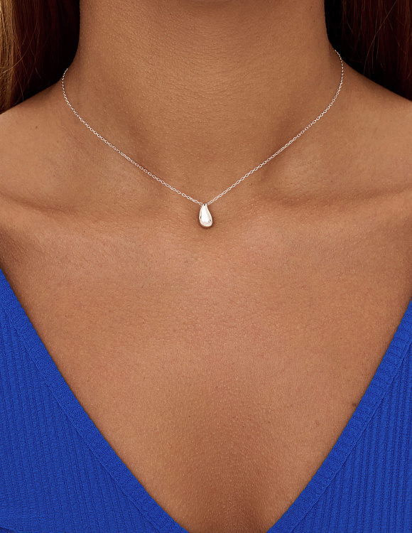 Серебряная подвеска на шею в форме капля MIESTILO Miestilo