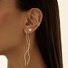 Серьги серебро 925 протяжки длинные Miestilo
