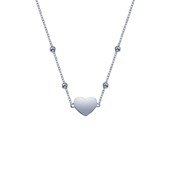 Подвеска сердце серебро 925 на шею Miestilo