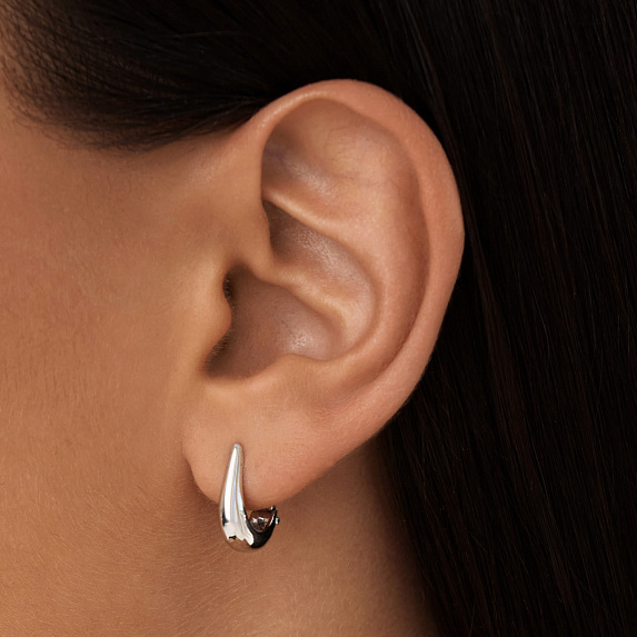 Серьги колечки серебро 925 серебряные круглые Miestilo