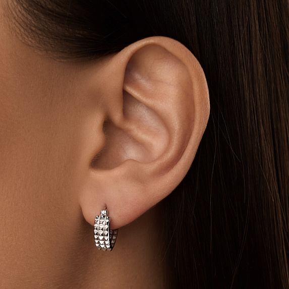Серебряные серьги кольца Miestilo