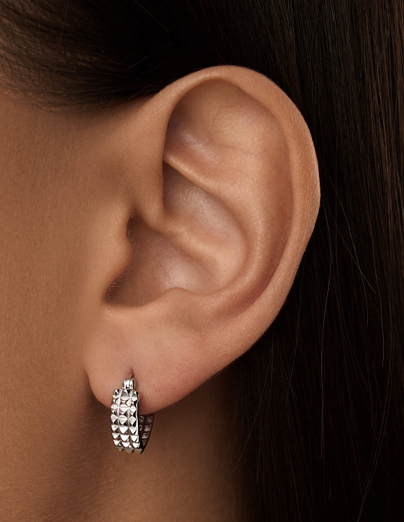 Серебряные серьги кольца Miestilo