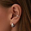 Серьги кольца серебро 925 серебряные круглые конго Miestilo