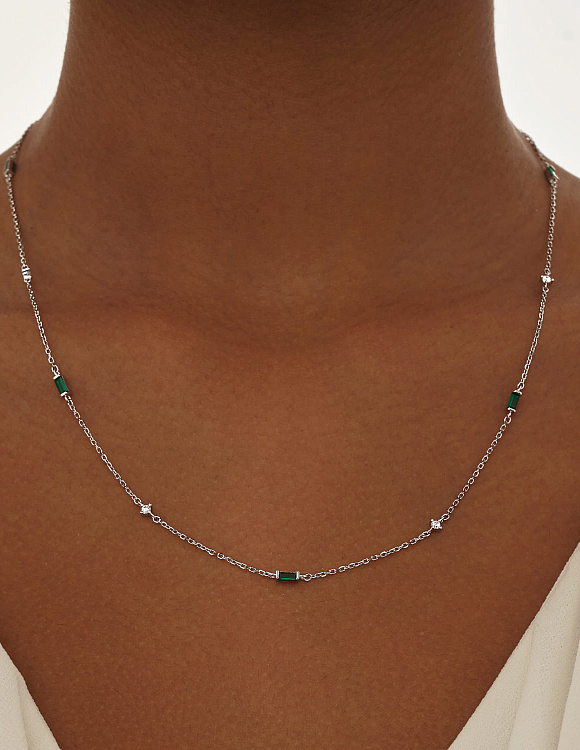 Колье на шею серебро 925 чокер Miestilo