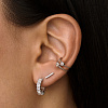 Серьги серебро 925 гвоздики женские кольца с камнями Miestilo