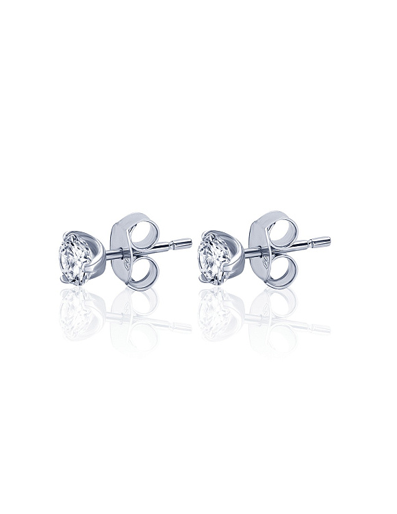 Серебряные серьги гвоздики с фианитом MIESTILO Miestilo  2