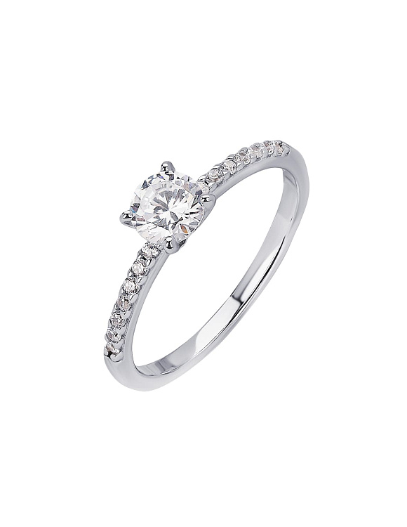 Кольцо серебро 925 дорожка с камнем ювелирное Miestilo  2