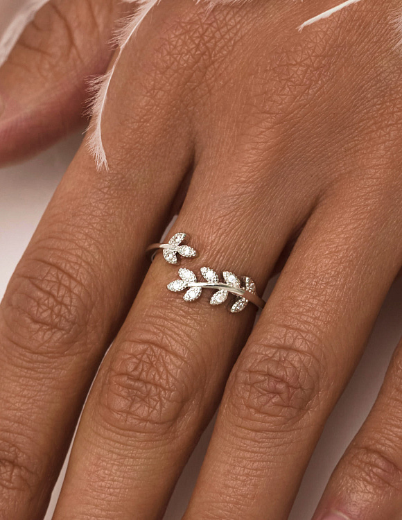 Кольцо серебро 925 пробы ювелирное регулируемое Miestilo