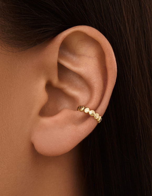 Позолоченный кафф в виде ракушек Miestilo