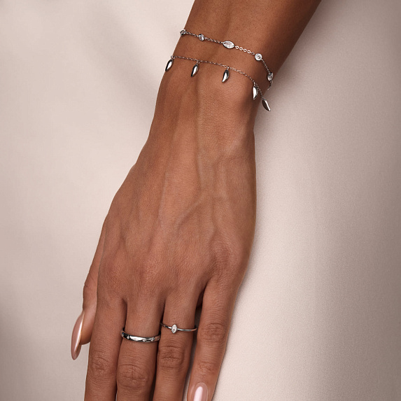 Серебряное кольцо с фианитами Miestilo