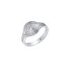 Серебряное кольцо с монетой и фианитом Miestilo